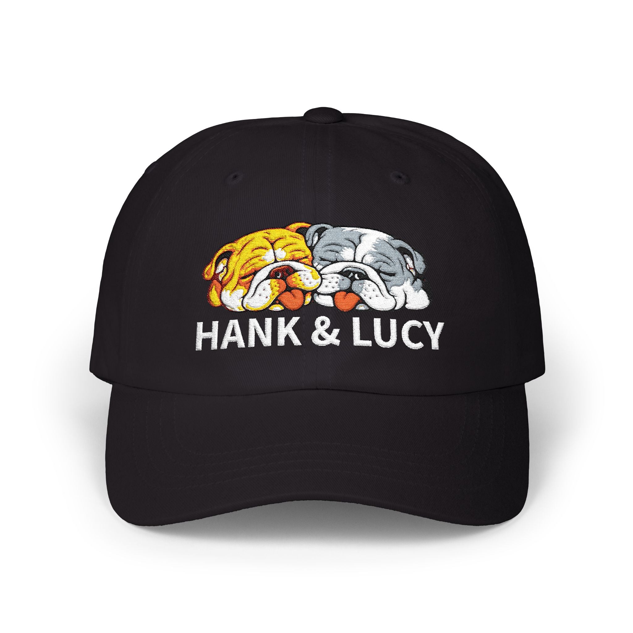 "Hank & Lucy" Embroidered Dad Cap — Napping Dogs Hat  — Hank & Lucy Collection