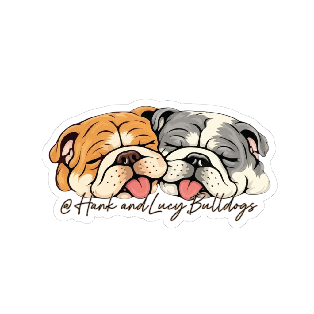 Hank & Lucy Bulldogs - Laptop & Water Bottle Sticker
