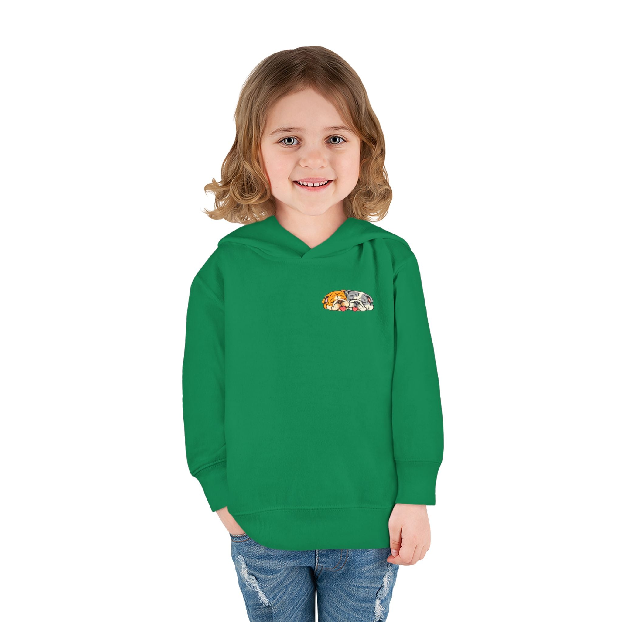 Toddler Hoodie — Cute Rainbow Guinea Pig Chest Print, Soft Pullover Fleece for Babies & Toddlers